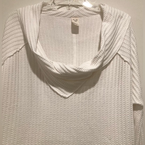 We the Free Wildcat Cowl Neck Thermal Sweater Pullover, Size M, Ivory - Picture 4 of 15
